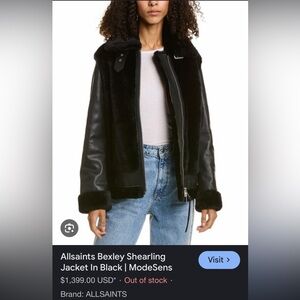 Women's Black Shearling Jacket